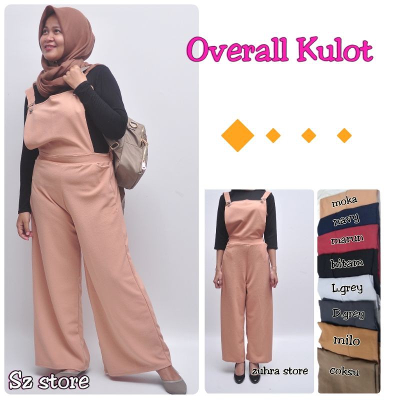 Overall Kulot Kekinian / Overall Celana Kulot / Overall wanita /Jumpsuit Celana Kulot / Celana kodok