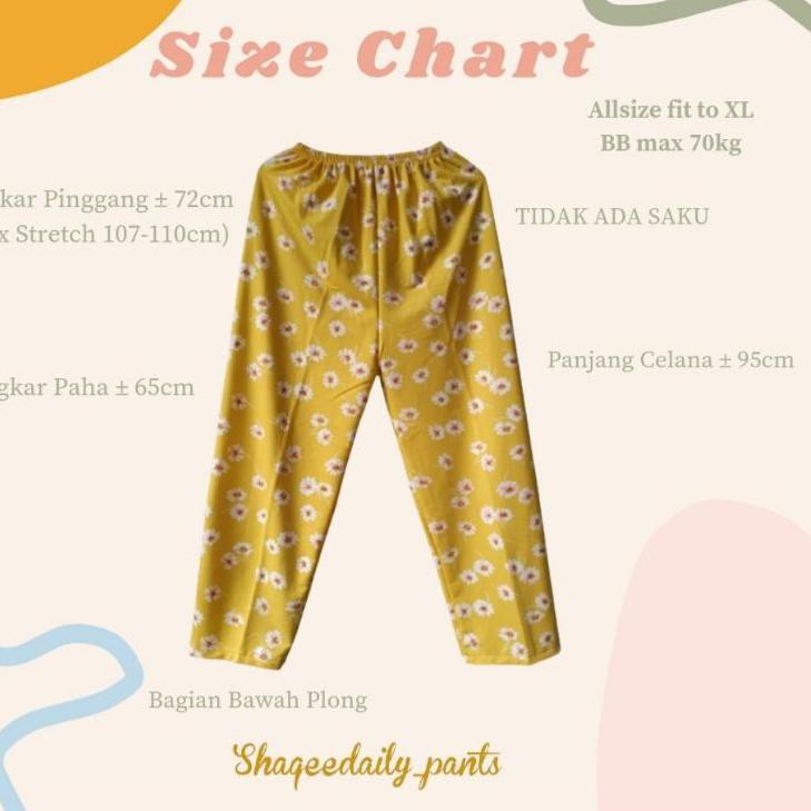 SHOPEE MALL Best Seller Celana Tidur Panjang Wanita Piyama Murah Jumbo Bahan Kaos Babyterry bisa cod