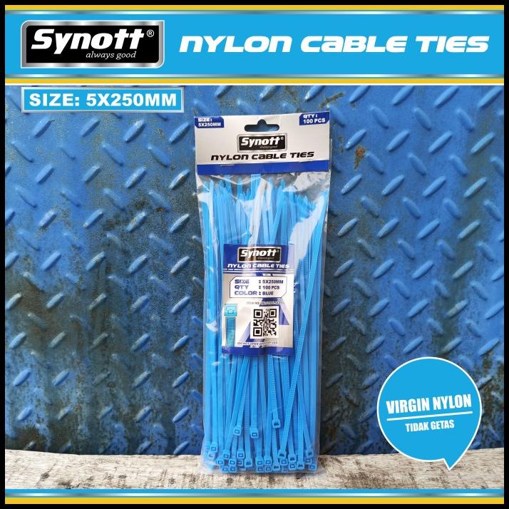 

Kabel Tis 250 Mm X 5 Mm Cable Ties Biru Isi 100Pcs