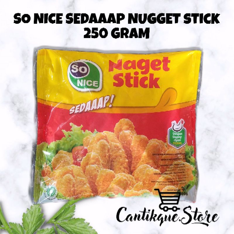 

SO NICE NUGGET STICK 250 GRAM Jaminan Termurah Enak Sedap dan Berkualitas