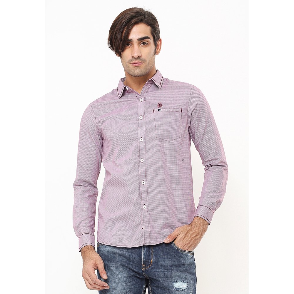 Johnwin - Kemeja Casual - Kemeja Pria - Kemeja Motif - Lengan Panjang - Slim Fit - ASH.670.S871.676.