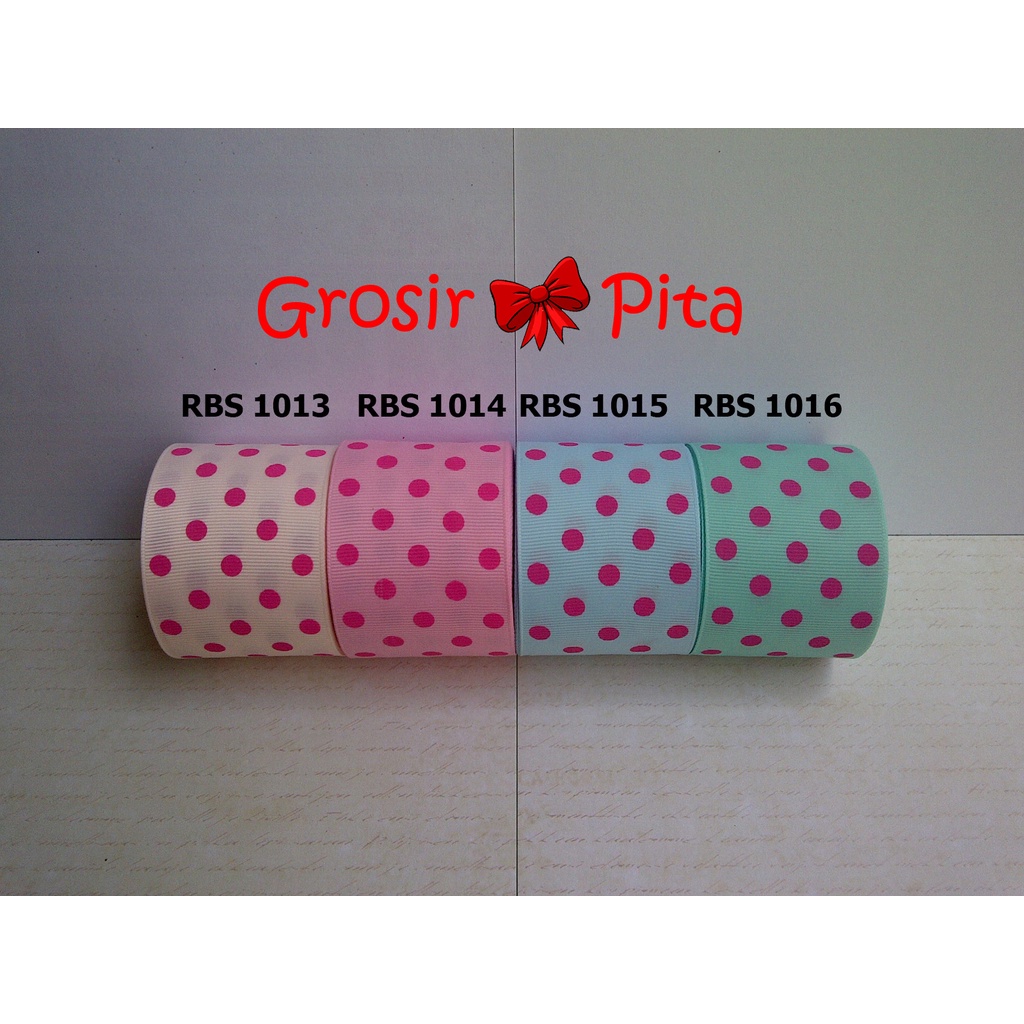 

(25 yard) Pita Grosgrain Motif Polkadot RBS 1013,1014,1015,1016 | Toko Bahan Craft | Grosir Pita