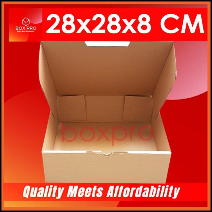 

Kardus Dus Uk 28X28X8 Cm ( 10 Pcs )Die Cut Box Kotak Baju,Hampers Dll