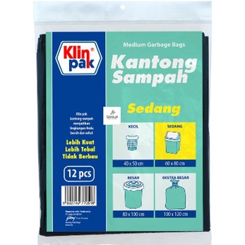 

Klinpak Kantong Sampah Sedang 60x80cm Garbage Bags