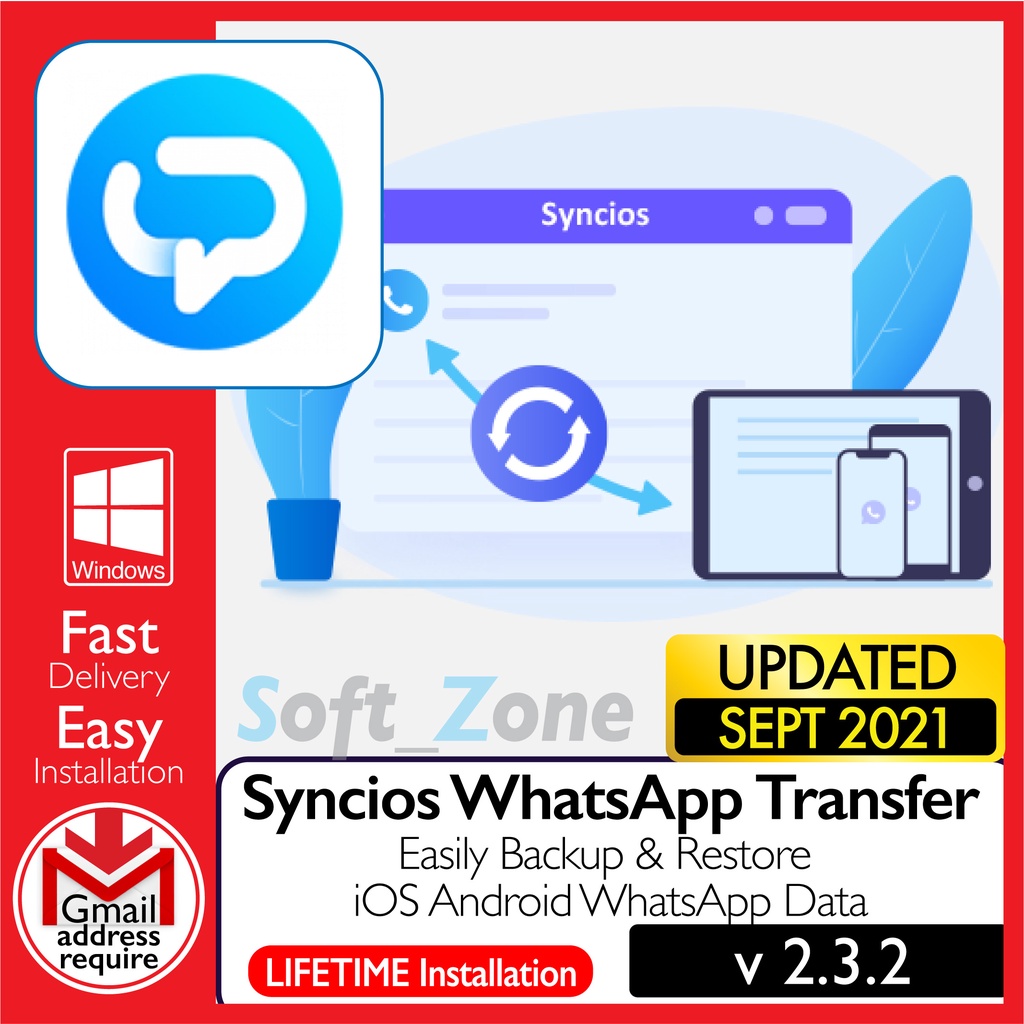 

Syncs WhtsApp Trnsfr 2.3.2 - Esly Bckp & Rstr OS Andrd WhtsApp Dt [WINDOWS x64] - Dgtl Dwnld