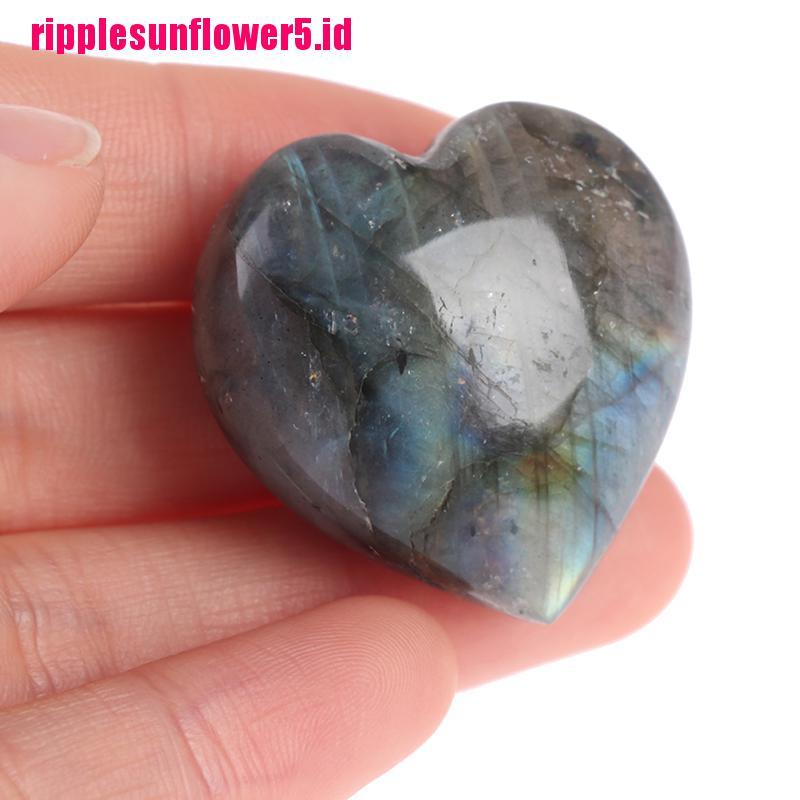 Batu Kristal Labradorite Bentuk Hati Untuk Penyembuhan