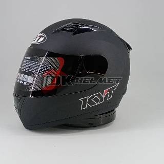 HELM FULL FACE KYT R10 R 10 SOLID BLACK DOFT HITAM  DOFF  