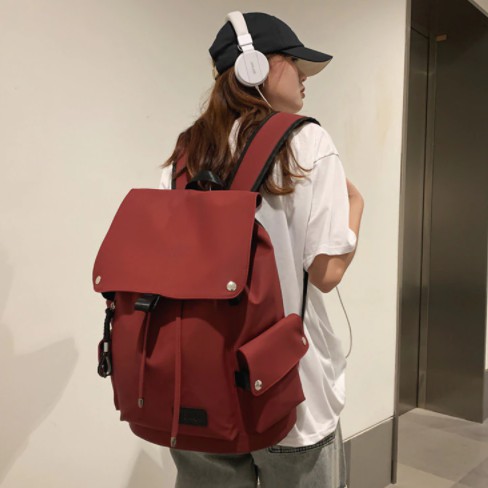 Tas Ransel Backpack Travel Laptop Sekolah Kuliah Kerja Korea Kekininan Pria Wanita Cewek Cowok