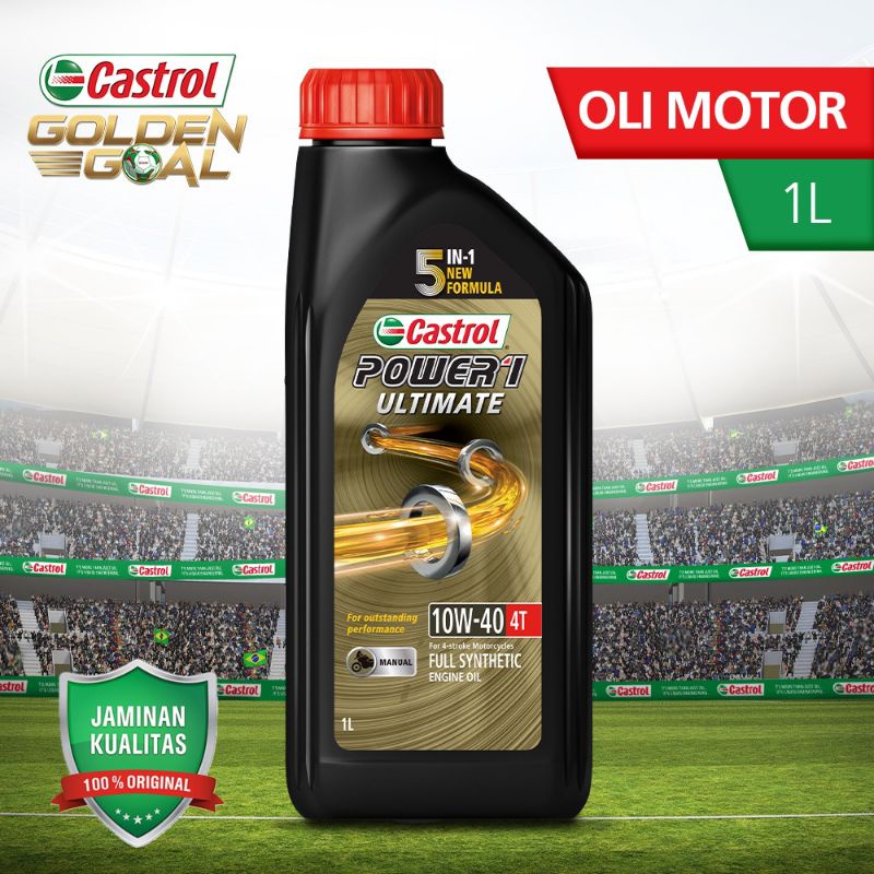 Oli Castrol Power 1 Ultimate Full Synthetic 10W40 1 liter untuk Motor Manual