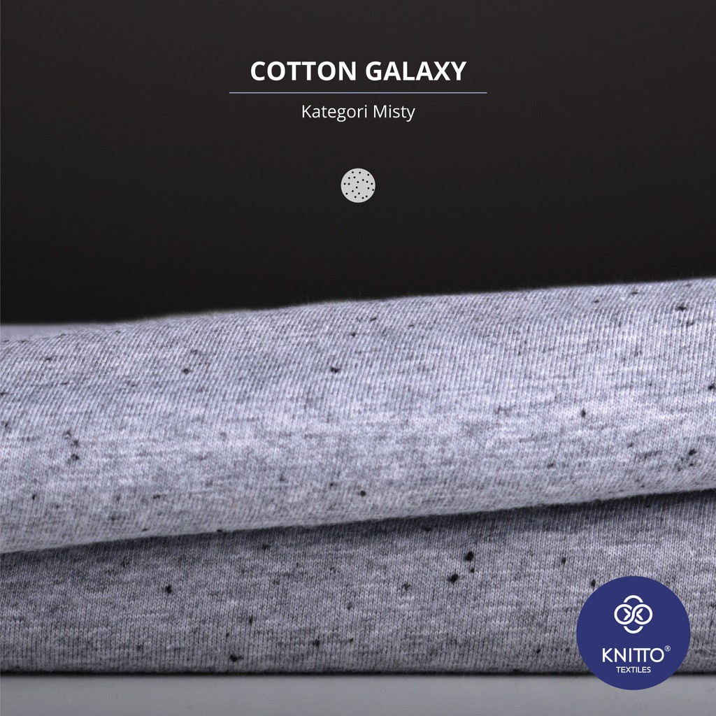 KAIN BAHAN KAOS COTTON GALAXY 30S KATEGORI WARNA MISTY SEDANG  (BAHAN KAOS)