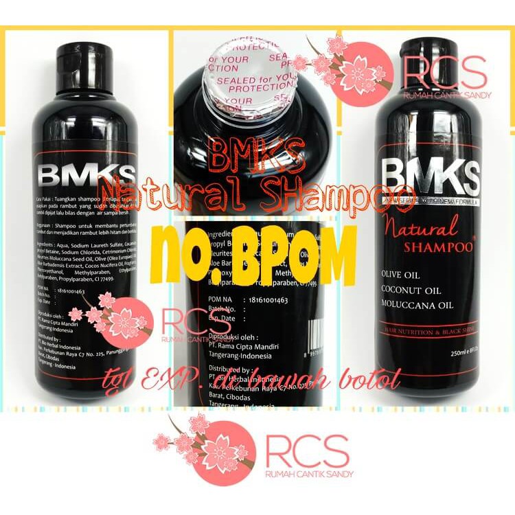 BMKS NATURAL SHAMPOO ~ SHAMPO KEMIRI ~ Shampo penumbuh rambut [BPOM ]