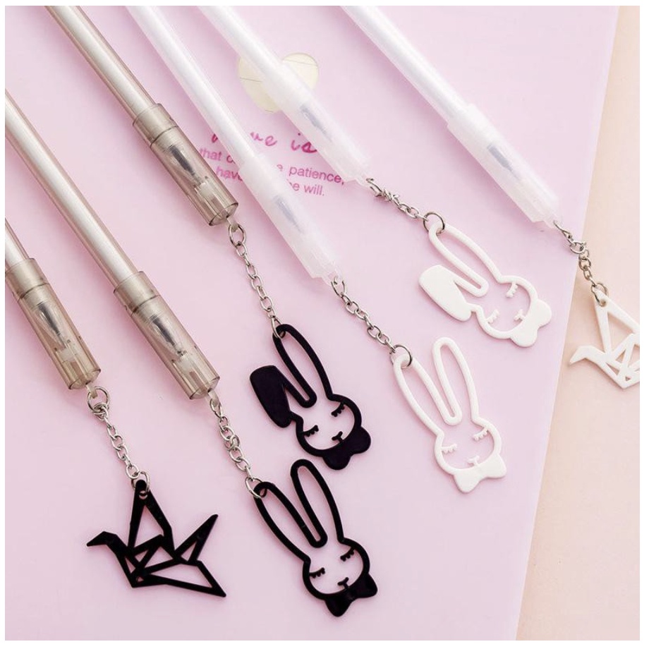 【GOGOMART】Pulpen Pena Rabbit Transparant Gantung - Pena Rabbit Burung