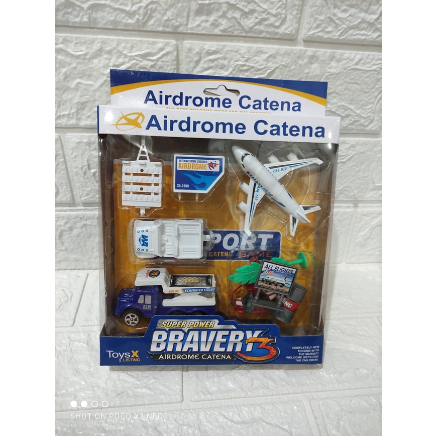 MAINAN ANAK PESAWAT BANDARA SET / AIRDROME CATENA / PESAWAT DOS 0023-C12