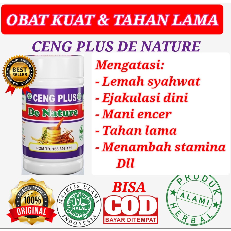 Ceng Plus De Nature Peningkat Durasi Penambah Stamina Obat Kuat Tahan Lama Ejakulasi Dini Mani Encer