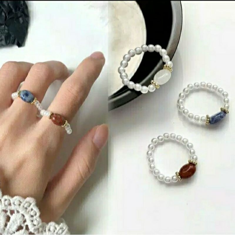 MURAH !! Cincin Beads Custom Kpop Ring / Cincin Manik