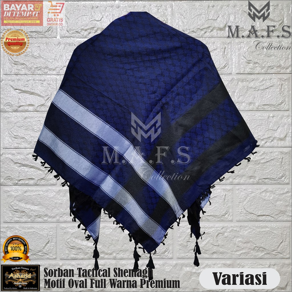 Sorban Arab Sorban Tactical Haji Ashatid Motif Oval Full Warna