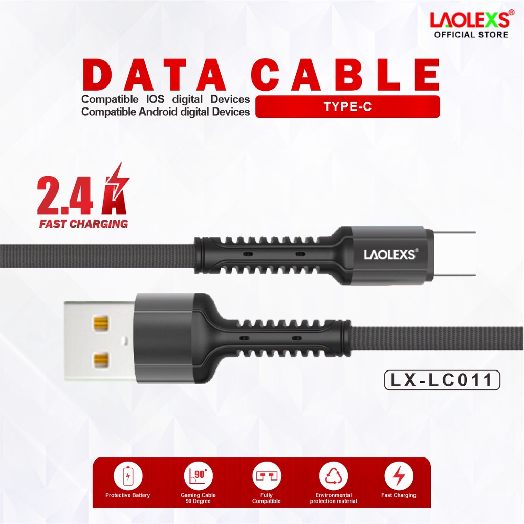 Charger Kabel Data / Kabel Charging LC-011 Fast Charging 2.4A ORIGINAL LAOLEXS