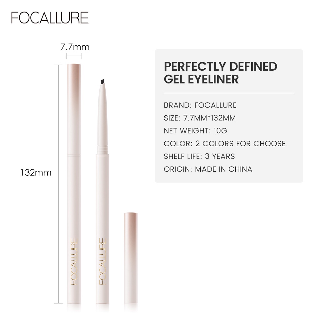 Focallure #ModernUrban Eyebrow &amp; Eyeliner Multi-use Gel Pencil Untuk Mata