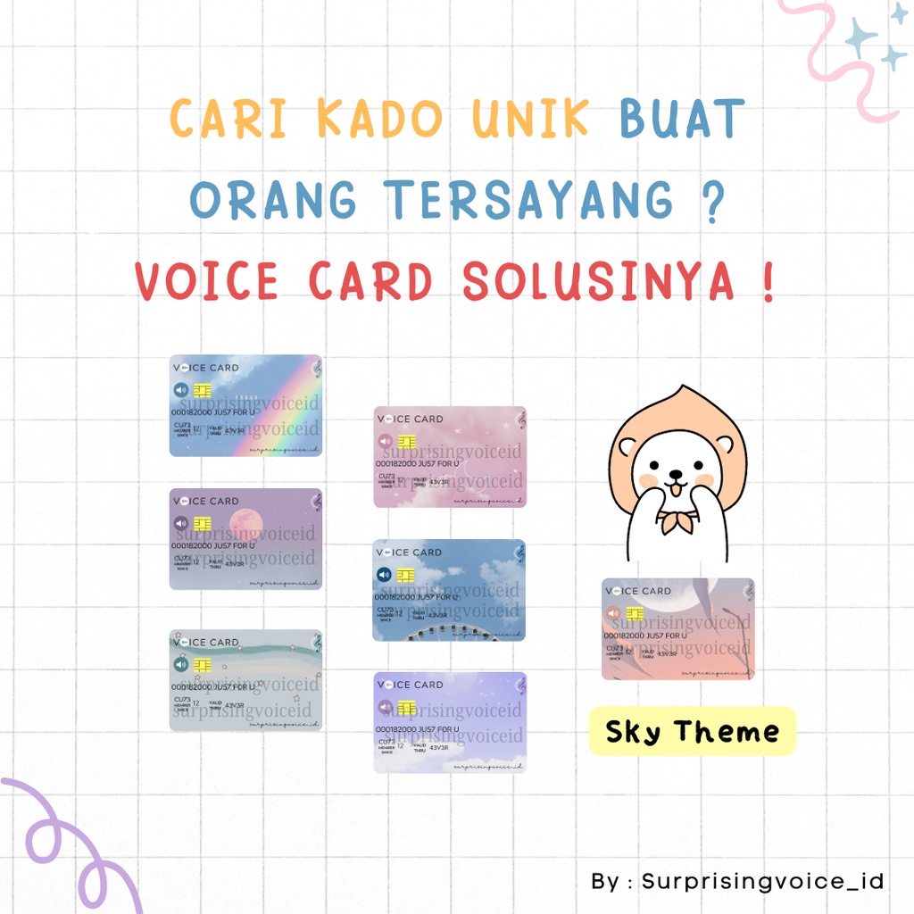 

KADO HAMPERS GIFT BOX ISI VOICE CARD (Tema Sky)