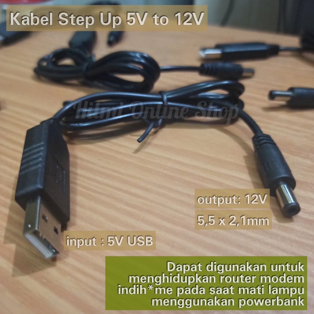 Kabel USB Step Up Boost 5v to 12v DC Converter