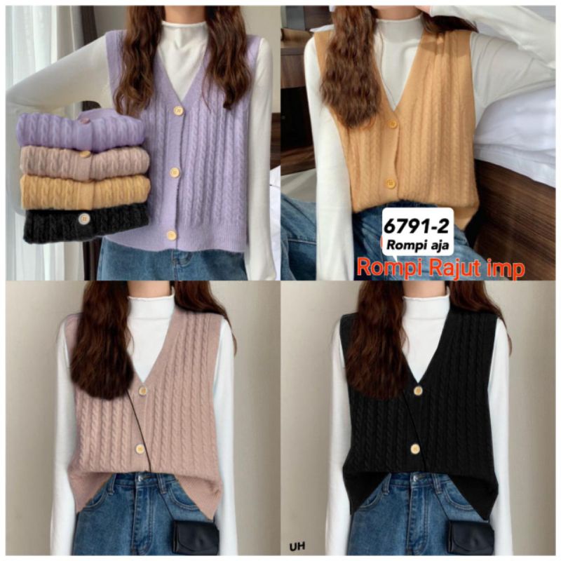 rompi rajut import 6791-2( rompinya saja ya)