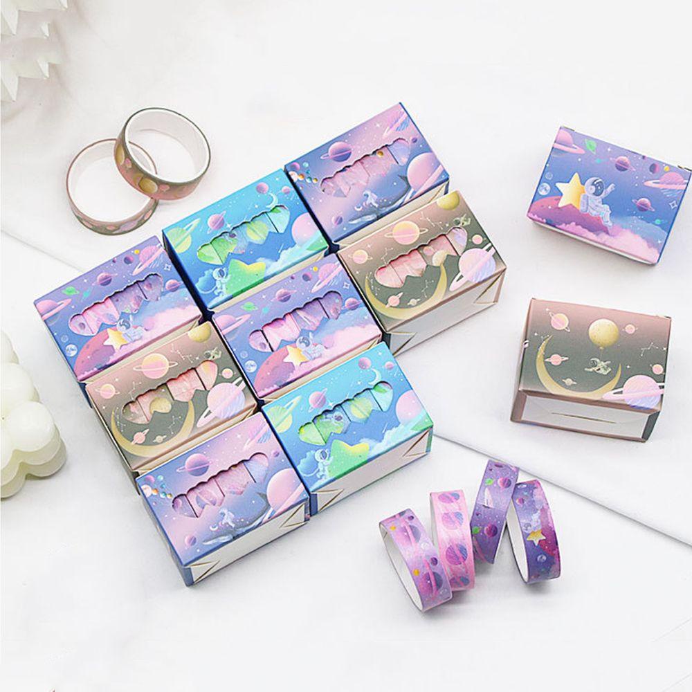 4 Roll / box Selotip Washi Motif Bunga Untuk Scrapbook