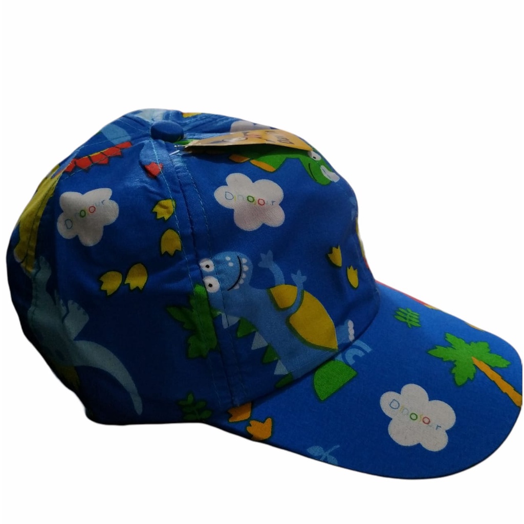 TERBARU Topi anak anak karakter dino usia 3-7thn/topi anak gaya trendy kartun kekinian/realpict/bisa COD