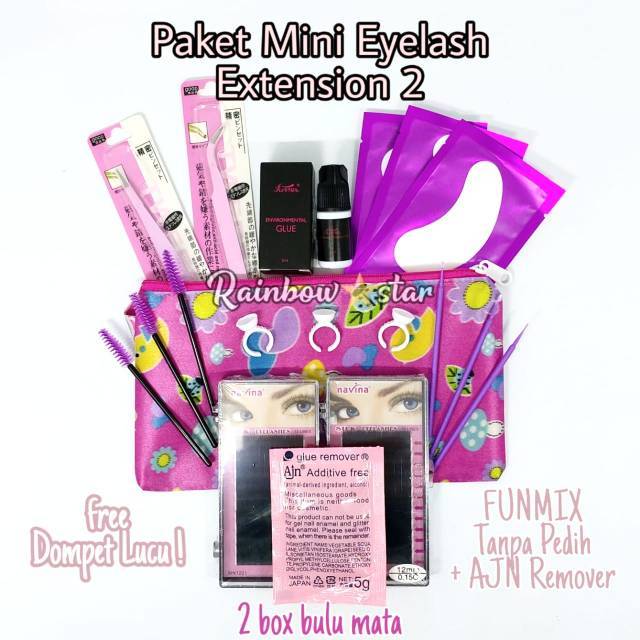 Paket Eyelash Extension / Paket Mini Eyelash Extension 2 / Paket Belajar Sambung Bulu Mata