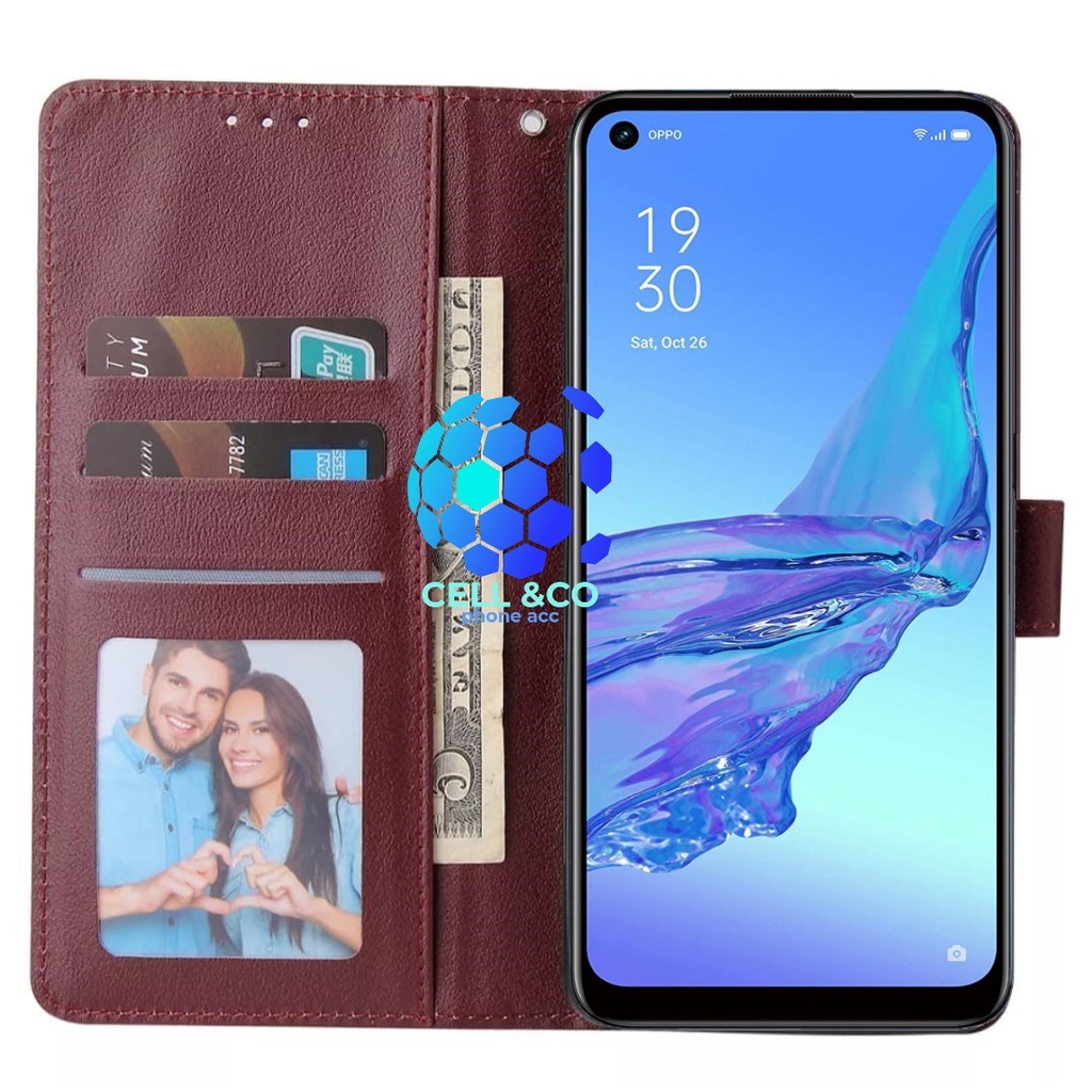 NEW OPPO RENO 8 (5G) TERBARU CASE FLIP LEATHER WALLET PREMIUM FLIP CASE BUKA TUTUP KESING HP CASING FLIP CASE WALLET OPPO RENO 8 5G 2022