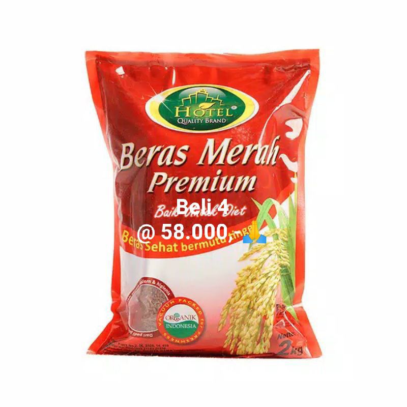 

Beras Merah Hotel Organik 2 kg ( 100% ORI )