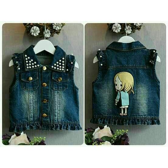 Rompi Jeans Anak Cewek Impor ukuran 3-9tahun