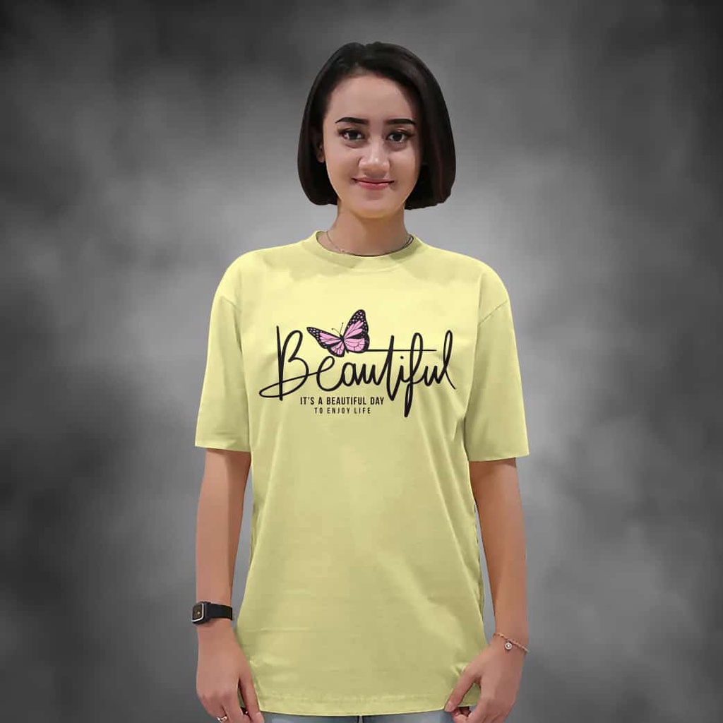 Kaos Wanita Lengan Pendek Supreme Warna Putih Atasan