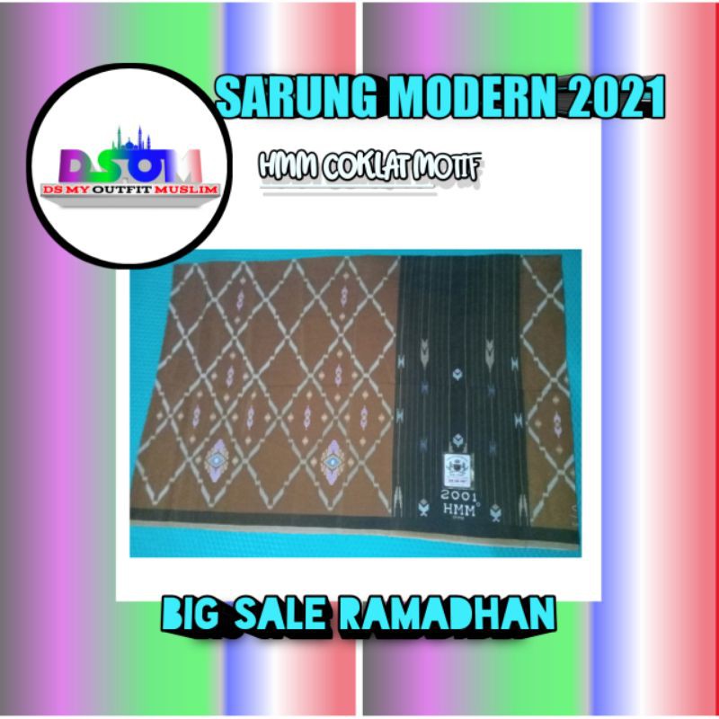 SARUNG - SARUNG MOTIF - SARUNG COKLAT MOTIF HMM