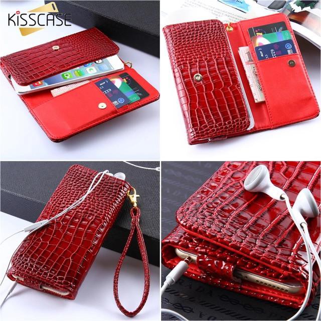 Crocodile Pattern Wallet Samsung Galaxy S7 S6 S7 EDGE S6 EDGE Pouch Slot Card Cover Case Flipcover