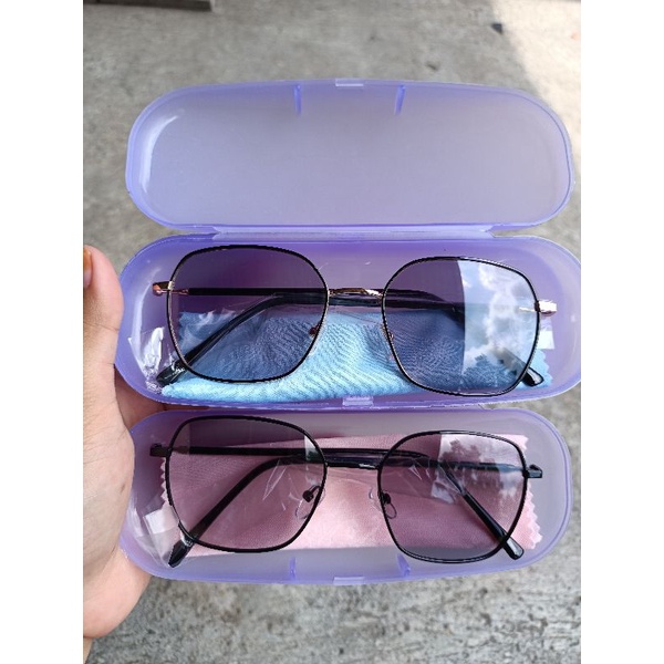 COD kacamata photocromic + anti radiasi frame kotak