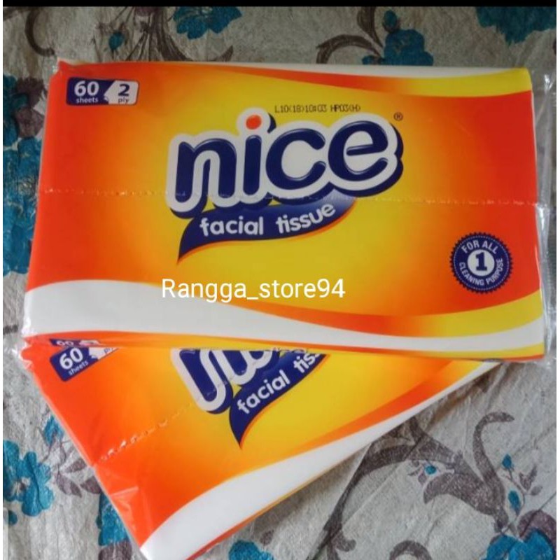 TISSUE NICE FACIAL TISSUE 60 SHEET 2 PLY - TISSU -TISUE 60 SHEET-2