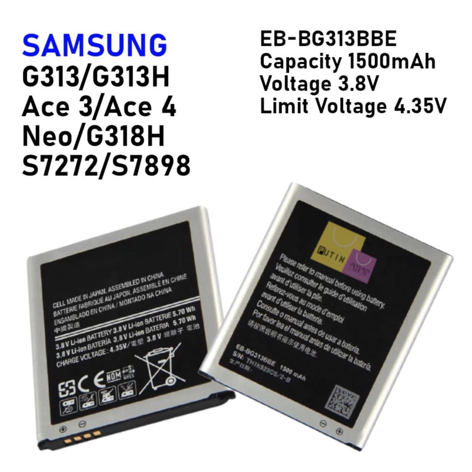 (P) Baterai batre battery Original Samsung Galaxy V/ Ace 4 / Ace 3 / G313 / j1 mini / J105 / S7270