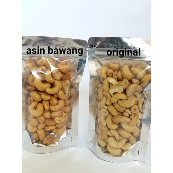 

Kacang Mete Original dan Asin Bawang Gurih Renyah 100gr