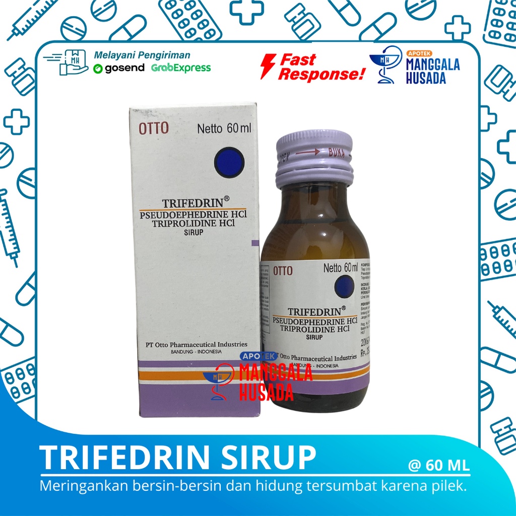 TRIFEDRIN SIRUP OBAT FLU @ 60 ML