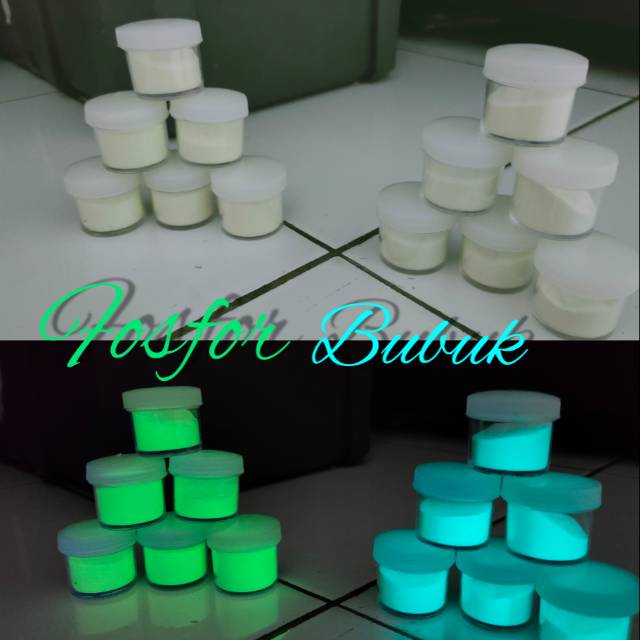 Fosfor Bubuk Warna GLOW IN THE DARK (Tersedia Harga Grosir) Real Pict