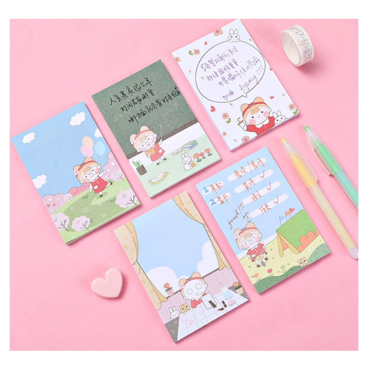

J2 - Memo little girl zhisun sticky notes lucu