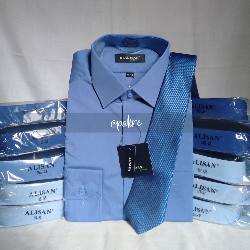 KEMEJA FORMAL ALISAN WARNA BIRU SLIMFIT B3