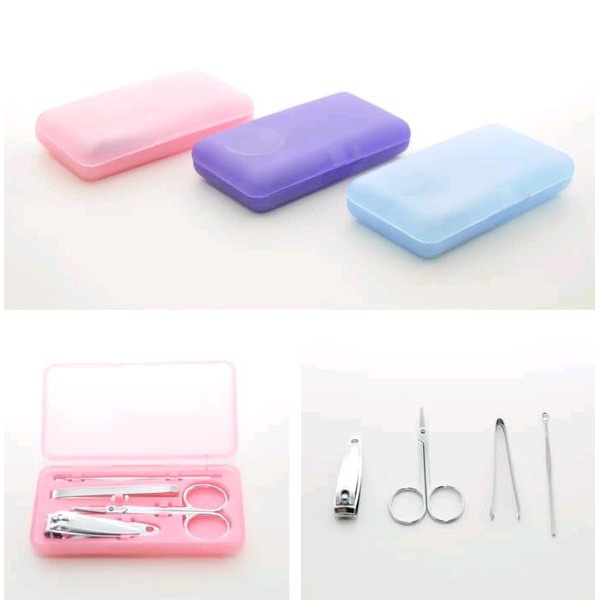 MANICURE PEDICURE MANI PEDI CURE 4 IN 1 / ALAT GUNTING KUKU LENGKAP 4 IN 1 FREE BOX