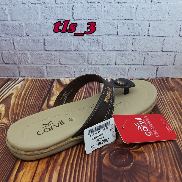 SANDAL WANITA CARVIL FAUNAL ORIGINAL 36-40 SENDAL CASUAL DEWASA