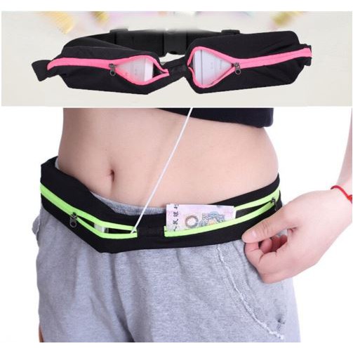 Double Pocket Running Belt - Tas Jogging model Ikat Pinggang