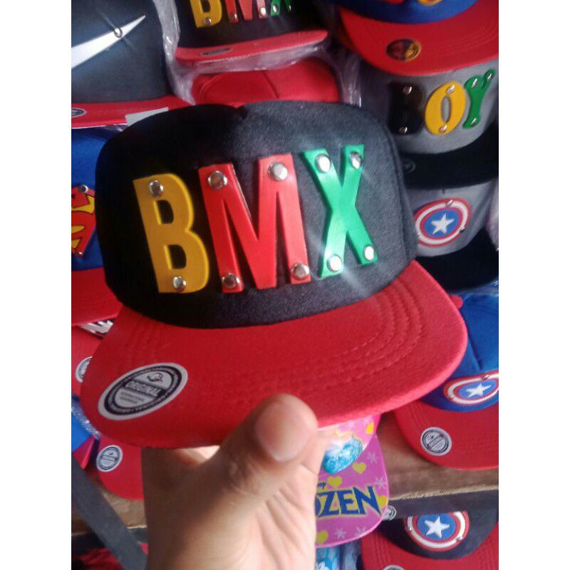 Topi Anak Snapback anak/Topi ploking anak/topi anak karakter-BMX