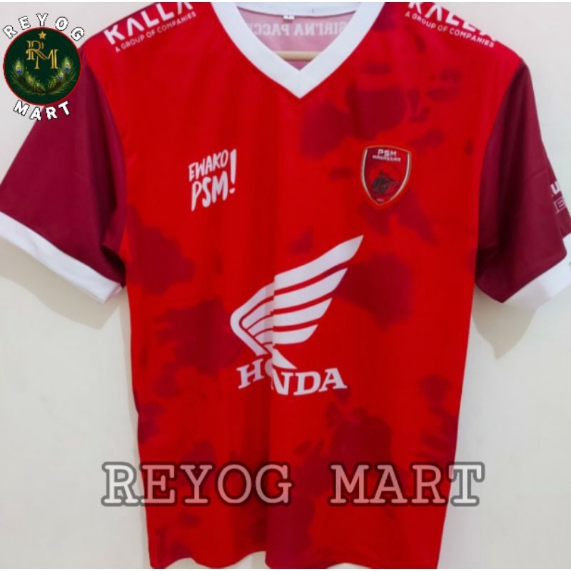 JERSEY EWAKO PSM MAKASSAR TRAINING 2021 - 2022 MERAH PRINTING TERBARU LOKAL