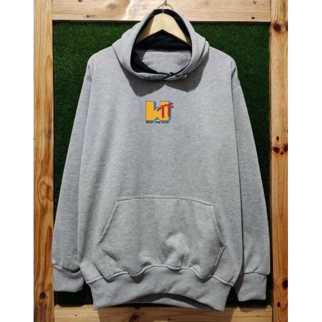 Sweater Hoodie Premium Unisex Pria Wanita Terbaru Warna Abu Muda MTV Jacket Terbaru Kekinian Size M 