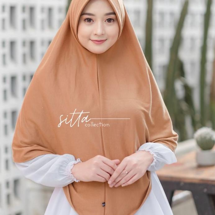 GROSIR (PART.1) HIJAB JILBAB INSTAN KAOS PET ANTEM KHADIJAH POLOS SIZE XL ORI BY SITTA HIJAB ✮