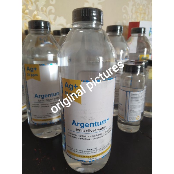Argentum+ 20ppm / 1000ml ; Ionic Silver Water / Air Ion Perak 1000 ml ; cairan suplemen multi fungsi